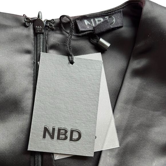 NEW NBD Urban Outfitters Laken Wrap Romper Black SMALL Mini Night Out Cocktail - Picture 10 of 13